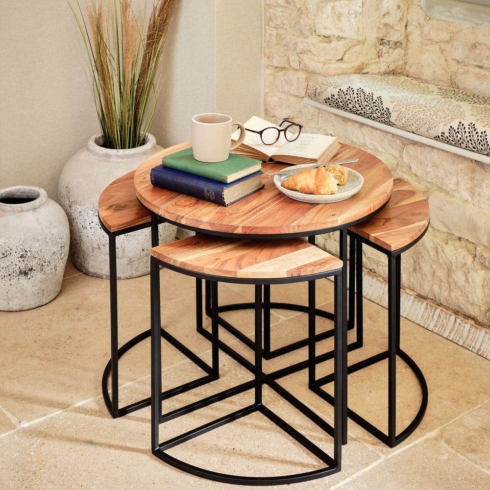 Acacia Nesting Tables (Set of 5)