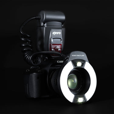 Macro 46 LED Ring Flash Light Filters For Nikon Canon Pentax Olympus DSLR  Camera | eBay